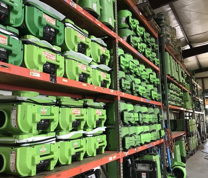 SERVPRO warehouse full of new equipment ready for action.