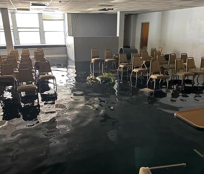 Severe flood in a room.